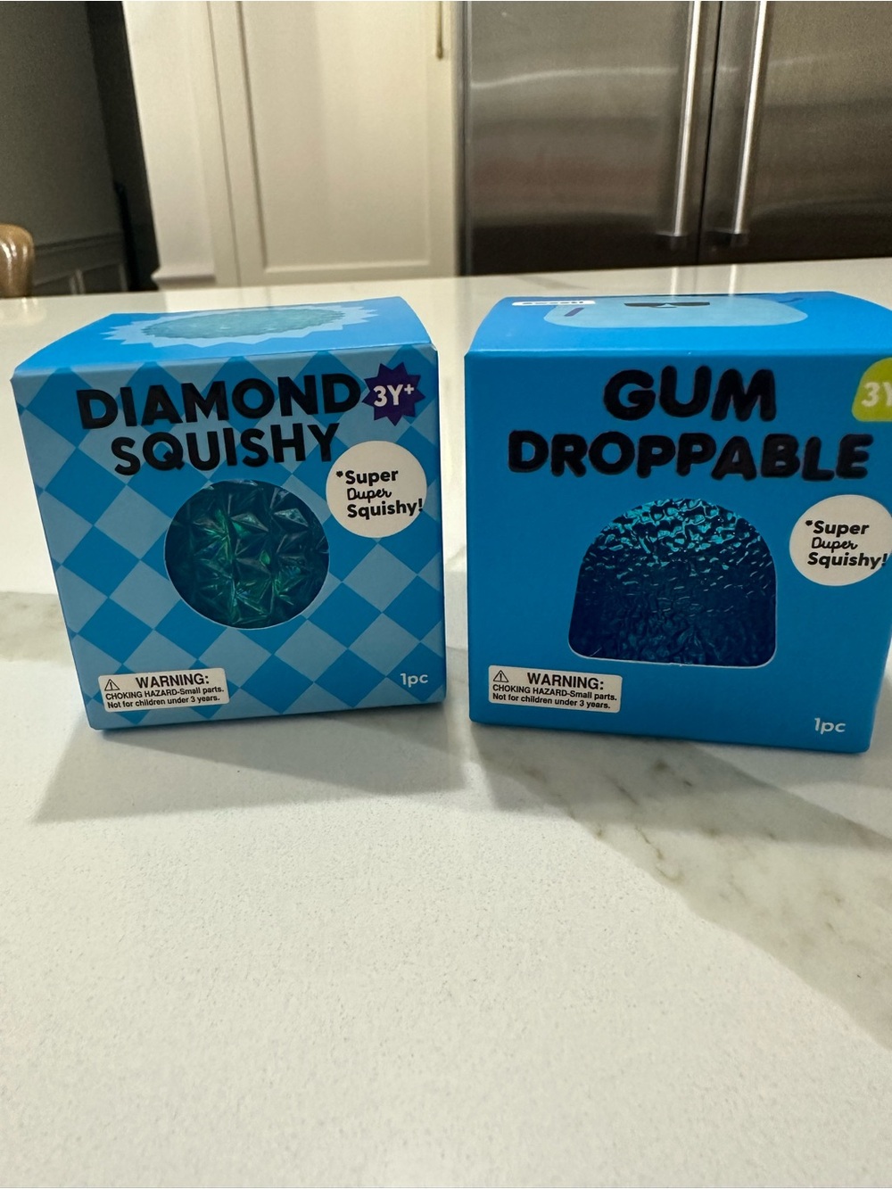 Jadore Diamond squishy & Gum droppable set of 2 BLUE